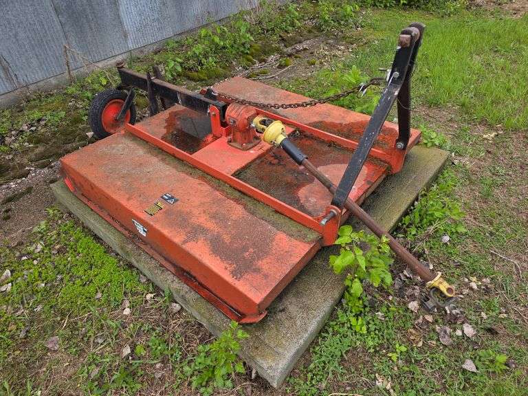 United Farm Tools 3pt Rough Cut Mower, 5’, 540 PTO, Single Rear Tire, SN: 12092