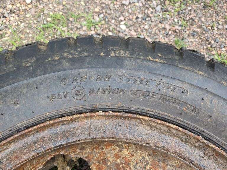 8.25 x 20 Tire and Rim