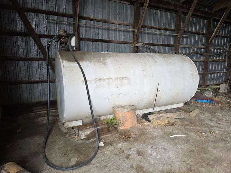 2000 Gallon Fuel Barrel with Electric Pump and Automatic Shut off Nozzle, Always Stored Inside