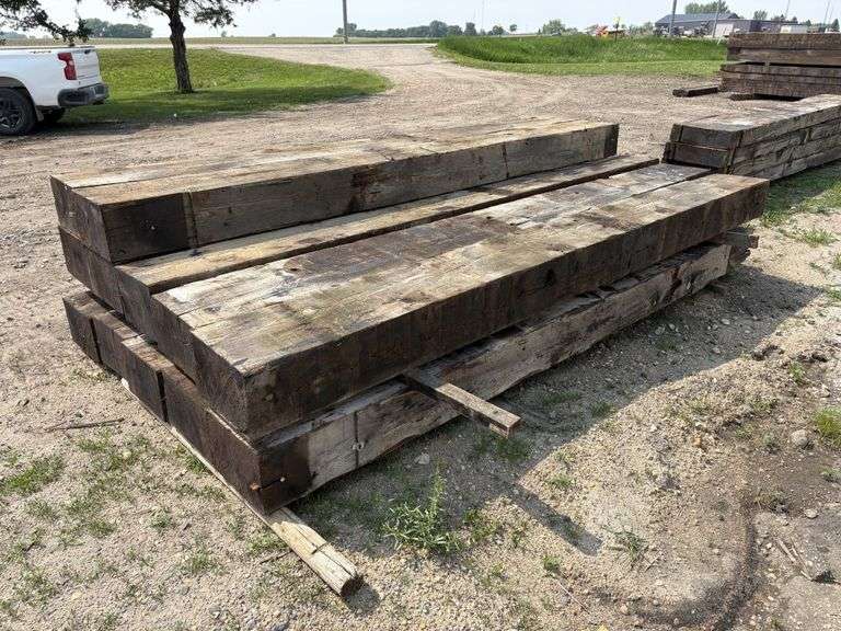(12) 9”x13” x12’ Creosote Treated Bridge Beams, used