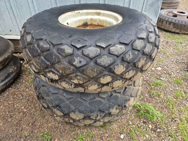 (2) 13.5 x 16 Tires on 8 Bolt Rims