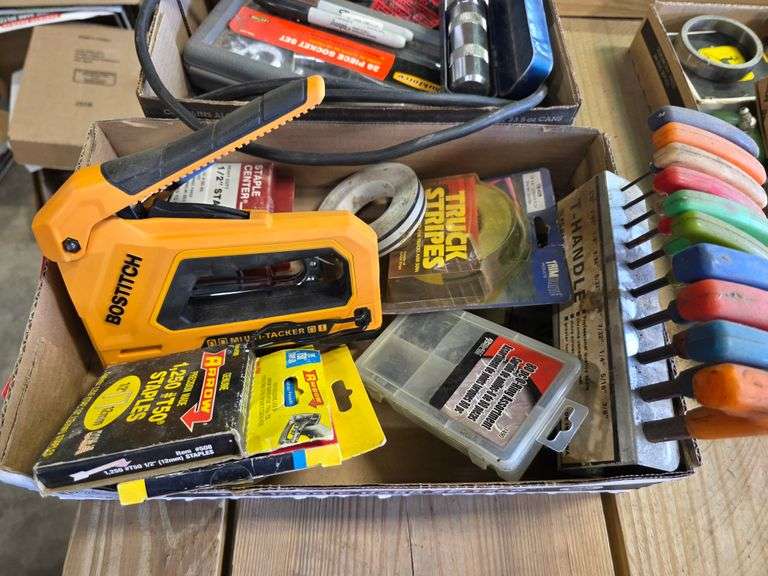 Socket Set, Stapler, T-Handle and Hex Key Set