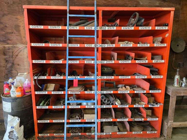 Heavy Duty Steel Cabinet, 8’ x 8’ x 2’ Deep, Comes with Extra Partitions and All the Misc Contents