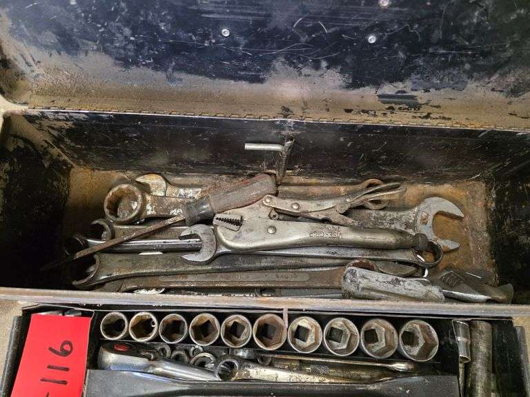 Toolbox with Misc Sockets and Wrenches