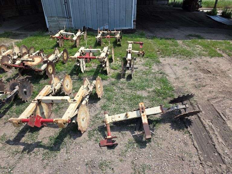 Rolling Shields off a K+M Cultivator, Made by Tebben Manufacturing