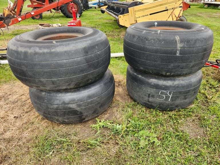 (4) 50x21.0-20 Floatation Tires on 10 Bolt Rims, Air Plane Tires, 30PR