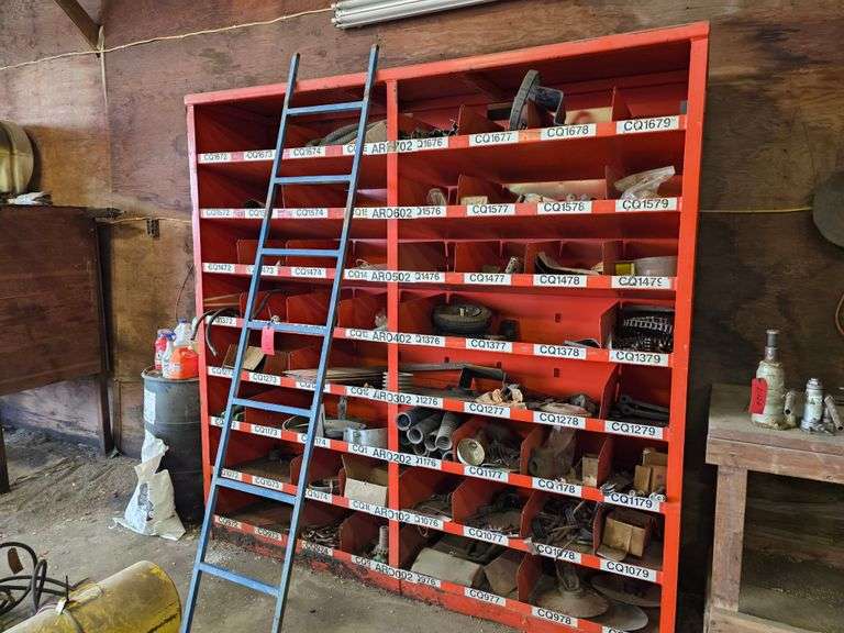 Heavy Duty Steel Cabinet, 8’ x 8’ x 2’ Deep, Comes with Extra Partitions and All the Misc Contents