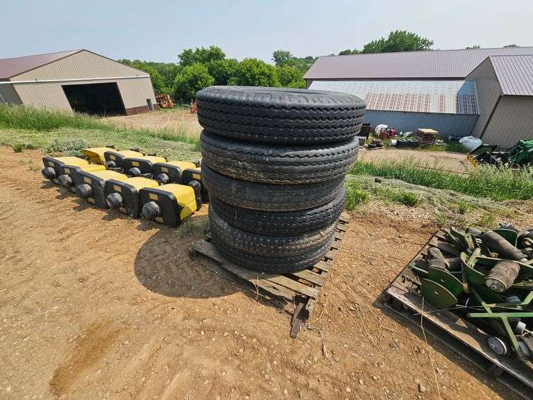 (6) 11 x 22.5 Tires off a John Deere 1770NT Planter, Buying All for One Money