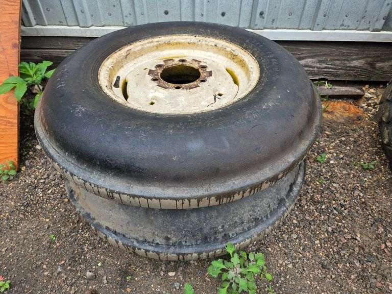 (2) 7.50 x 16 Single Rib Tires on 6 Bolt Rims