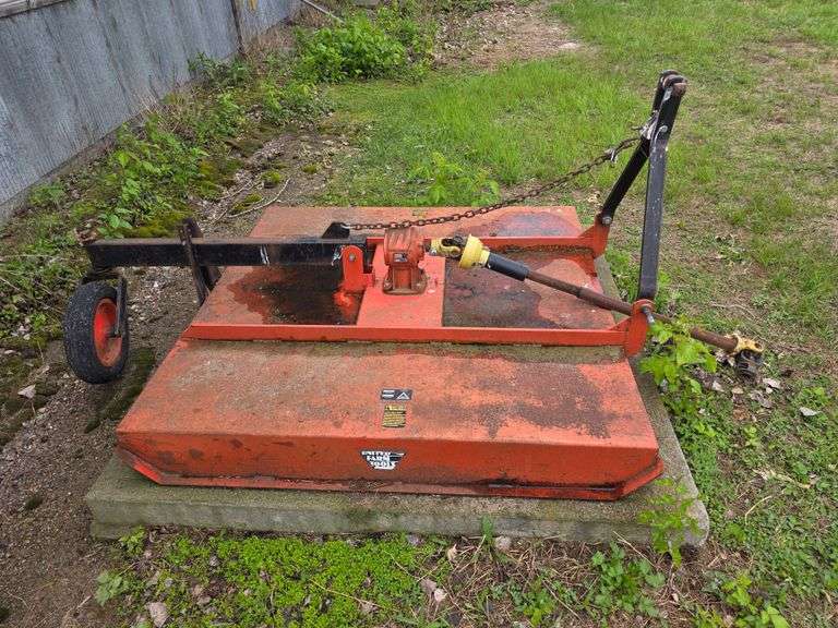 United Farm Tools 3pt Rough Cut Mower, 5’, 540 PTO, Single Rear Tire, SN: 12092