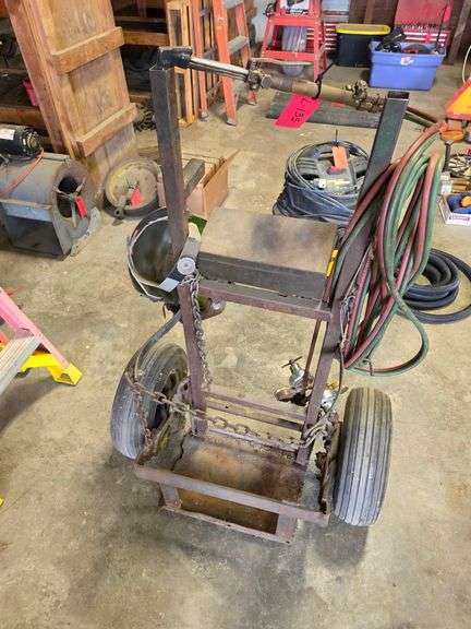 Acetylene Cart with Hoses, Gauges and Torch