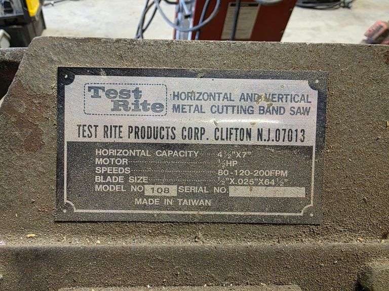 Test Rite Band Saw, 64.5” Blade, Model 108