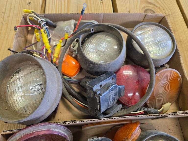 Assortment of Older Head Lights and Amber Lights