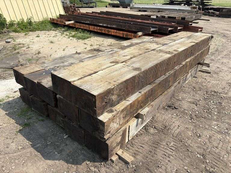 (12) 9”x13” x12’ Creosote Treated Bridge Beams, used