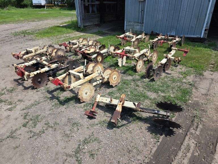 Rolling Shields off a K+M Cultivator, Made by Tebben Manufacturing