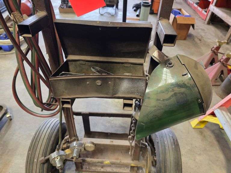 Acetylene Cart with Hoses, Gauges and Torch
