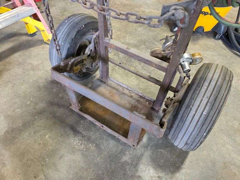 Acetylene Cart with Hoses, Gauges and Torch