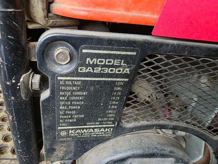 Kawasaki GA2300A Generator, In Working Order