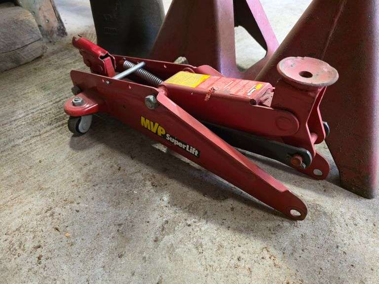 Jack Stands and MVP Super Lift Jack (No Front Wheels)
