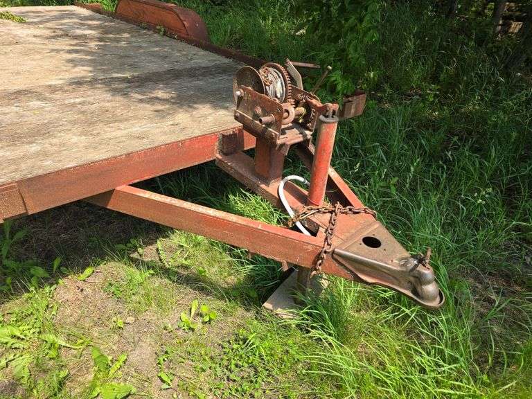 1985 DRCT 7’ x 16’ Car Trailer, Hand Crank Winch, Ramps, Comes with 7’ x 16’ Gates that were Made to