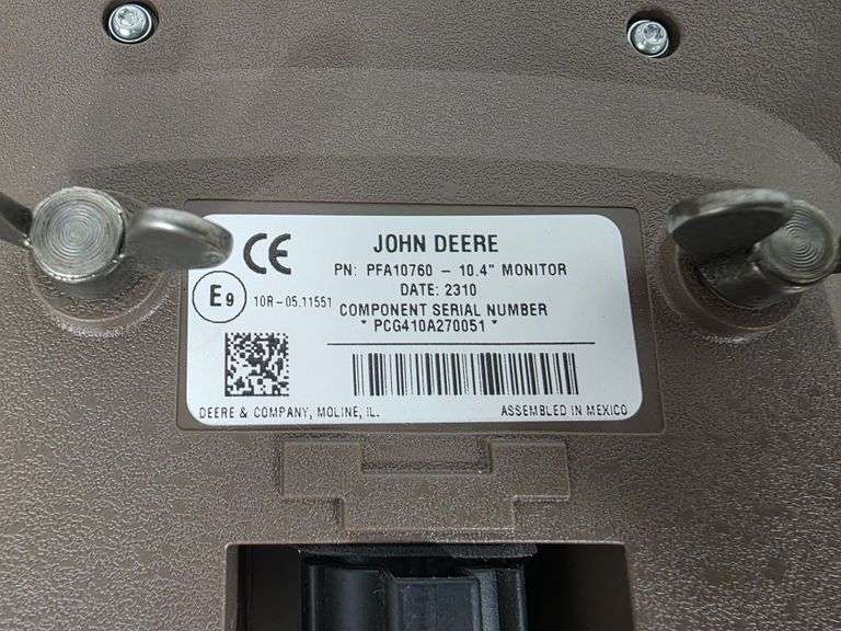 John Deere 10.4" Gen 4 Extended Display, SN: PCG410A270051