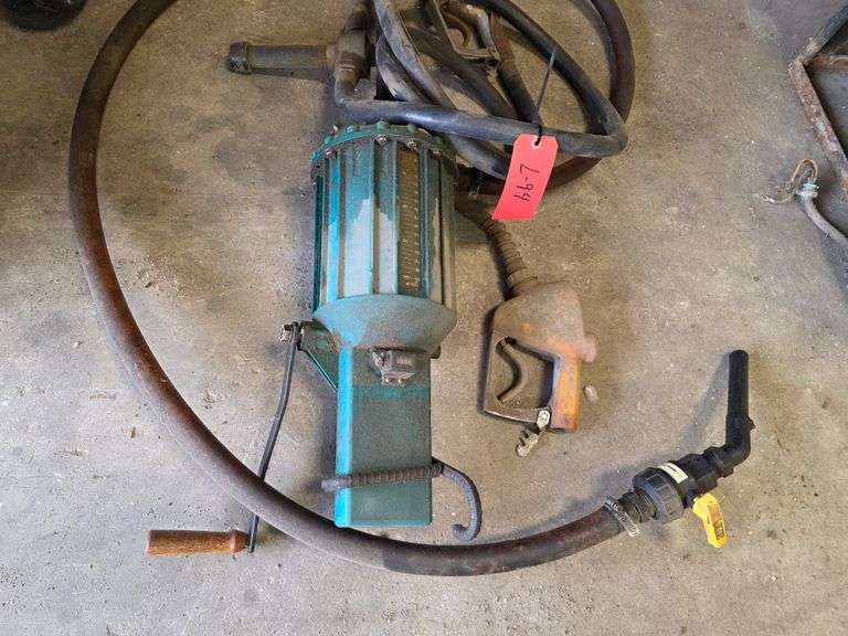 Chemical Tote Pump with Hose and Diesel Nozzle, Untested
