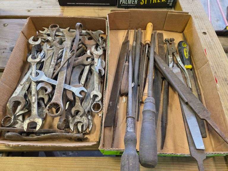 Large Assortment of Older Wrenches and Hand Files