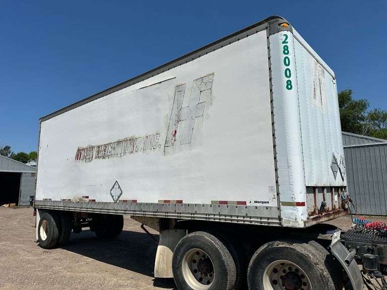 1984 Morgan Single Axle Semi Water Trailer, 28' Long, (2) 1,600 Gallon Tanks, Inductor and 5hp Motor