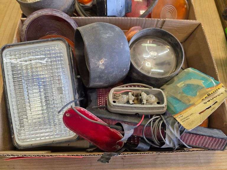 Assortment of Older Head Lights and Amber Lights