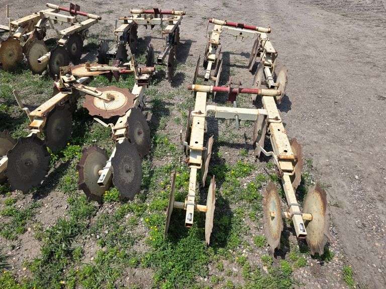 Rolling Shields off a K+M Cultivator, Made by Tebben Manufacturing