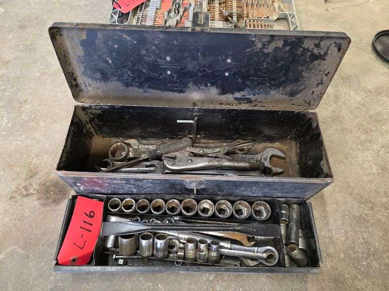 Toolbox with Misc Sockets and Wrenches