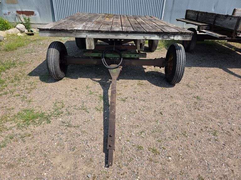 4 Wheel Trailer with Hydraulic Hoist, 8’ x 10’, Wood Floor, 6 Bolt Hubs