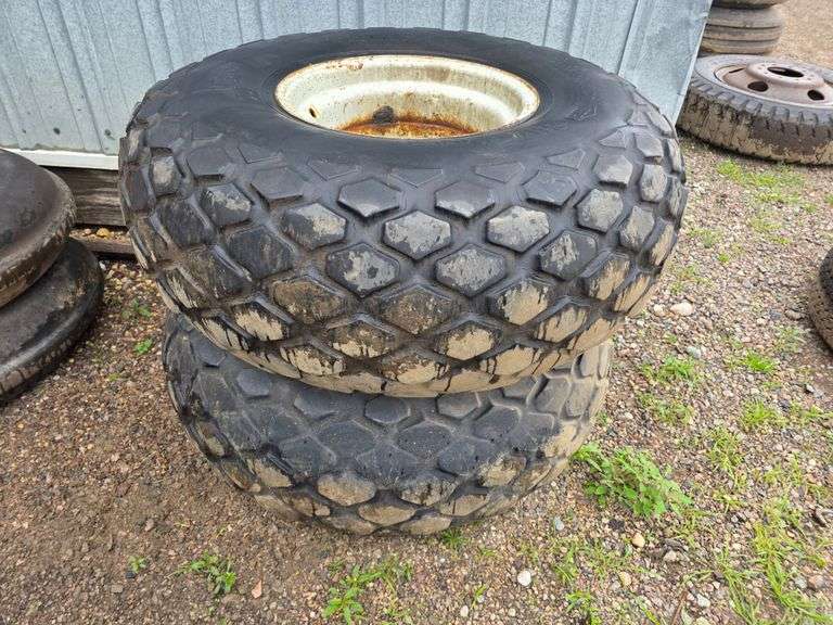 (2) 13.5 x 16 Tires on 8 Bolt Rims