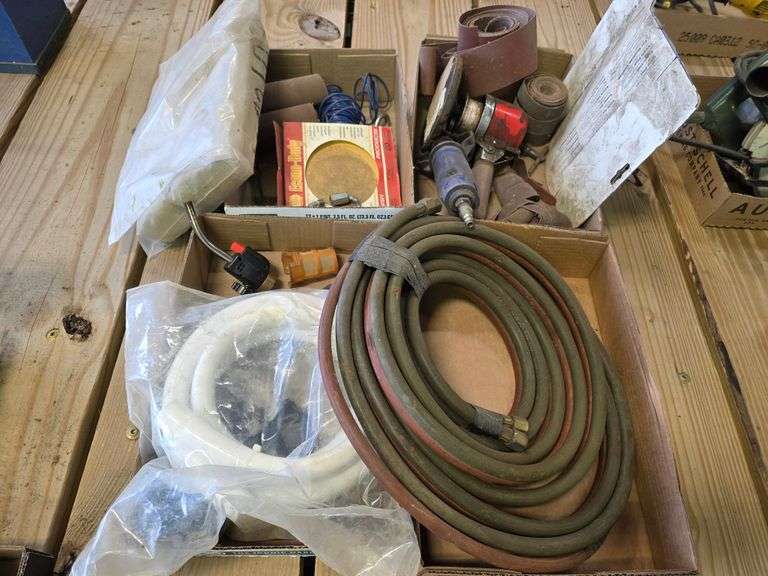 Acetylene Hoses, Rotary Sander and Misc Assortment of Items
