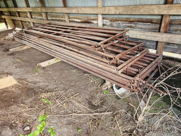 (15) 2 - 12', 2 - 14’, 3 - 16', 2 - 18' and 6 - 20' HiQual Heavy Duty 4’ Tall 5 Bar Gates with Hardw