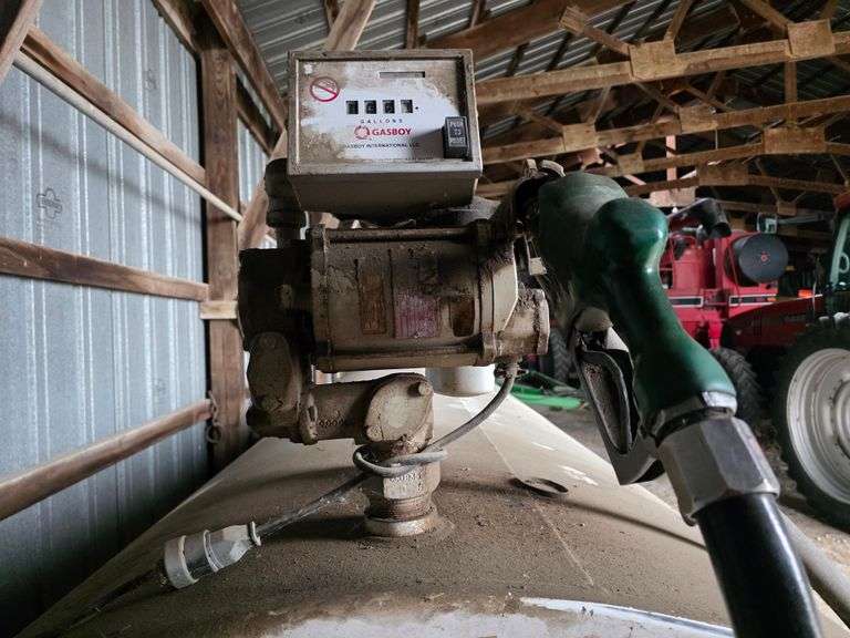 2000 Gallon Fuel Barrel with Electric Pump and Automatic Shut off Nozzle, Always Stored Inside