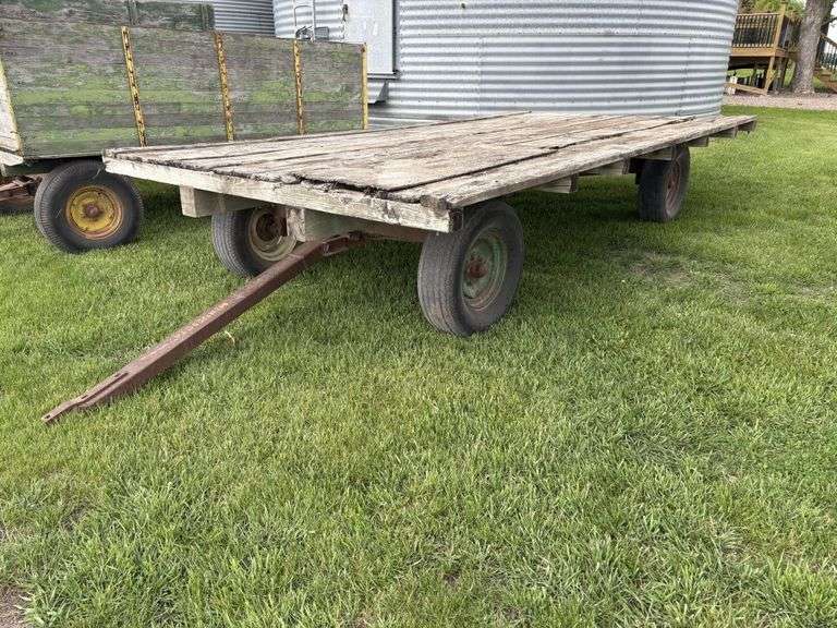 Flat Rack on Mn 4 Wheel Gear, Wood Deck, 8’x16’