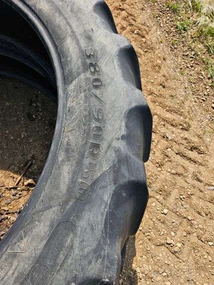 (4) 380/90R50 Tractor Tires, Buying All for One Money