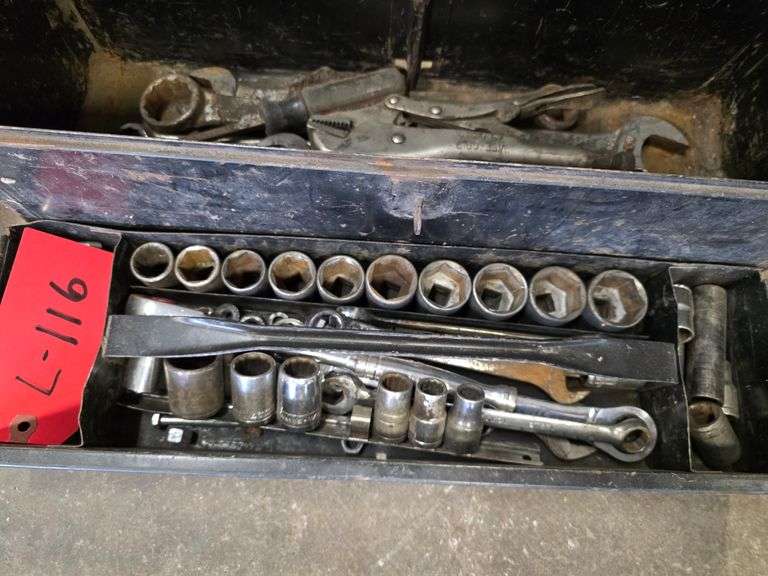 Toolbox with Misc Sockets and Wrenches