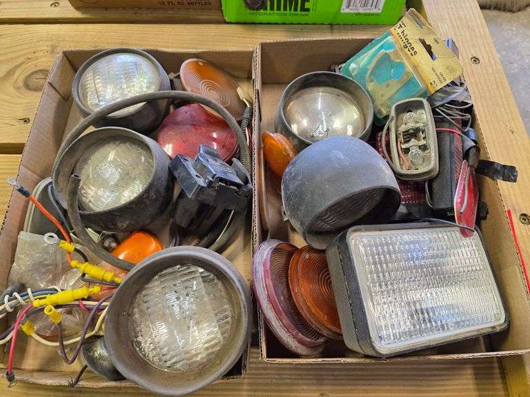 Assortment of Older Head Lights and Amber Lights