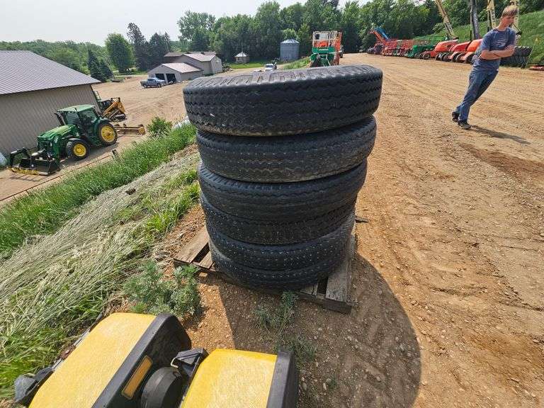 (6) 11 x 22.5 Tires off a John Deere 1770NT Planter, Buying All for One Money