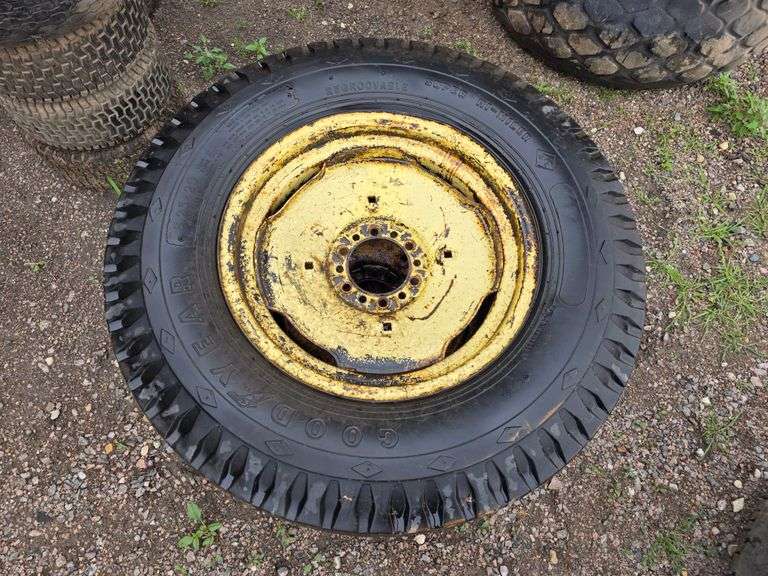 (2) 8.25 x 20 Tires on 6 Bolt Rims