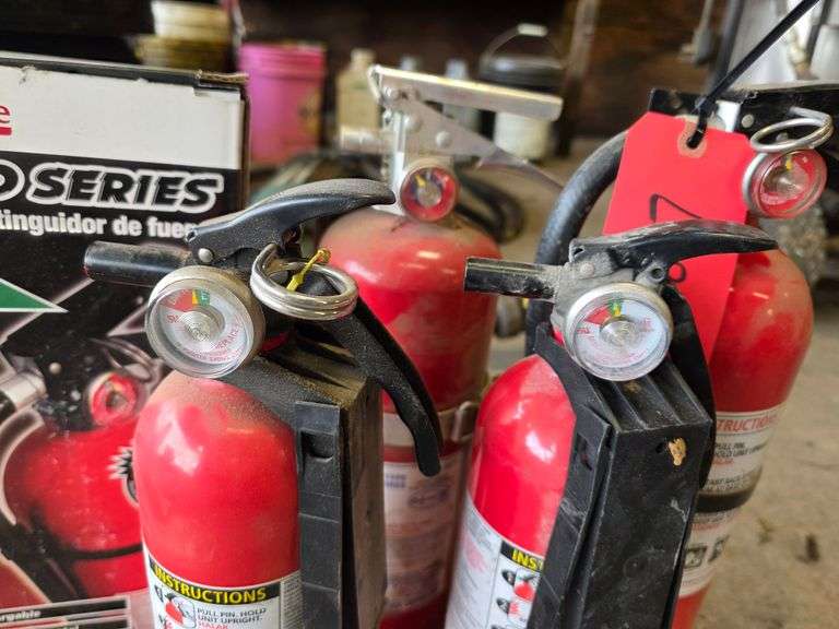 Assortment of Fire Extinguishers, Some Might Need Charging