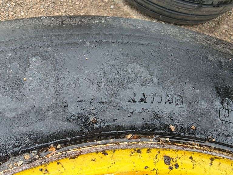 (2) 7.50 x 20 3 Rib Tires on 8 Bolt Rims