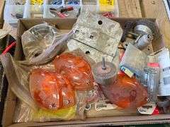 Assortment of Electrical Parts and Paint Cans