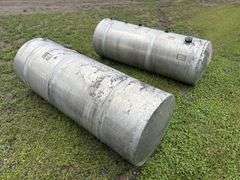 (2) Aluminum Truck Fuel Tanks, 26”x70”, Approx 120 Gal Each