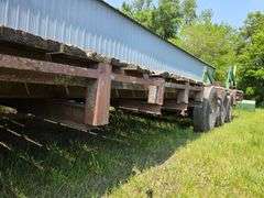 Home Made Tri Axle Trailer, 24’ Long, 8’ Wide, Has 2 Point or 2 5/16” Ball, Heavy Duty