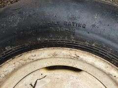 (2) 7.50 x 16 Single Rib Tires on 6 Bolt Rims