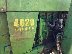 1969 John Deere 4020 Wide Front Diesel with John Deere 48 Loader and 7’ Bucket, 9,506 Hours, 14.9x38