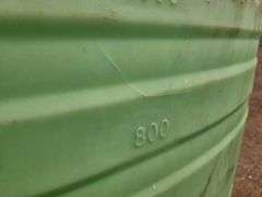 1250 Gallon Poly Tank with 2” Discharge, Shows a Slight Crack Above 800 Gallons